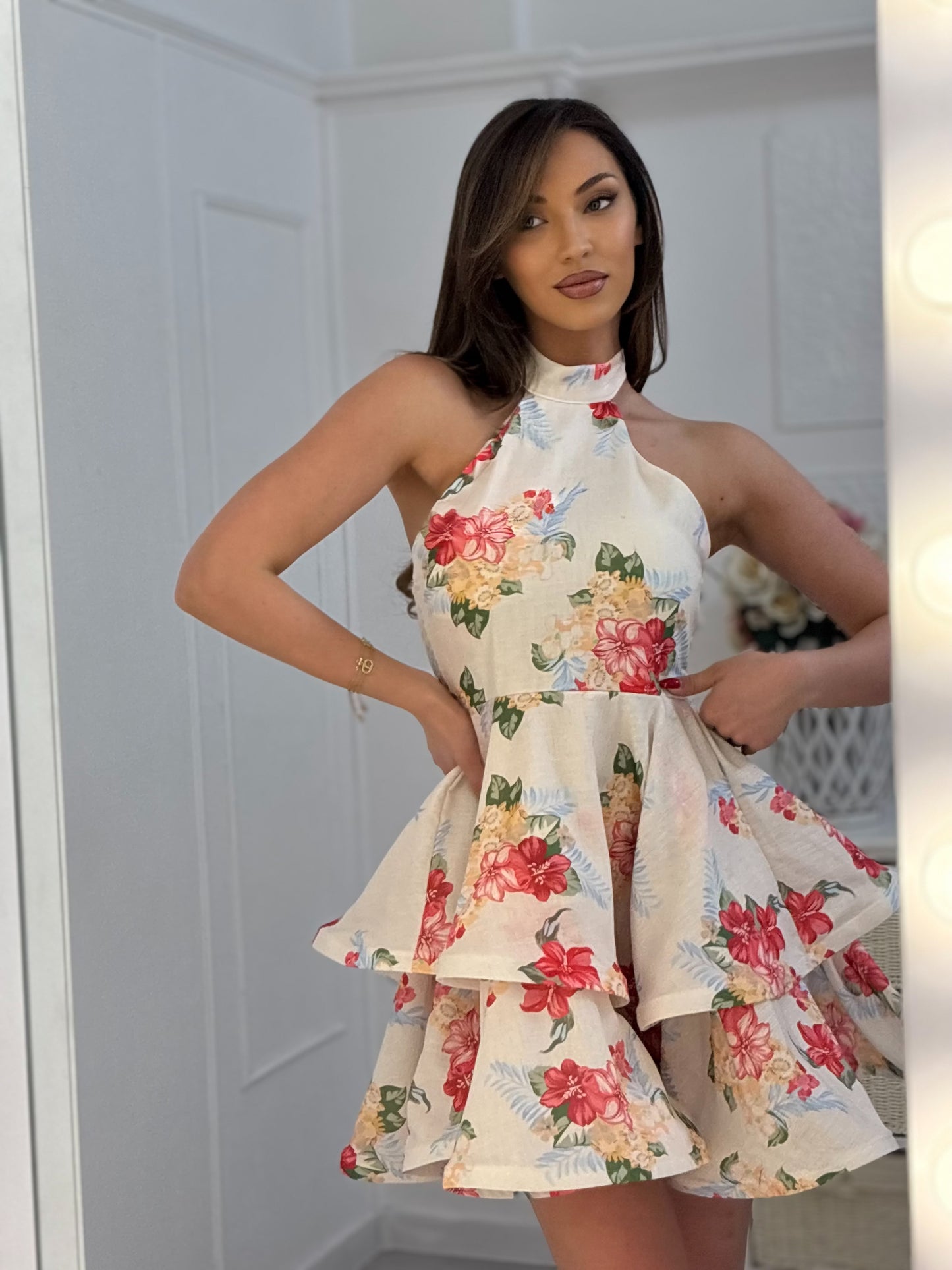 Darina dress with flowers