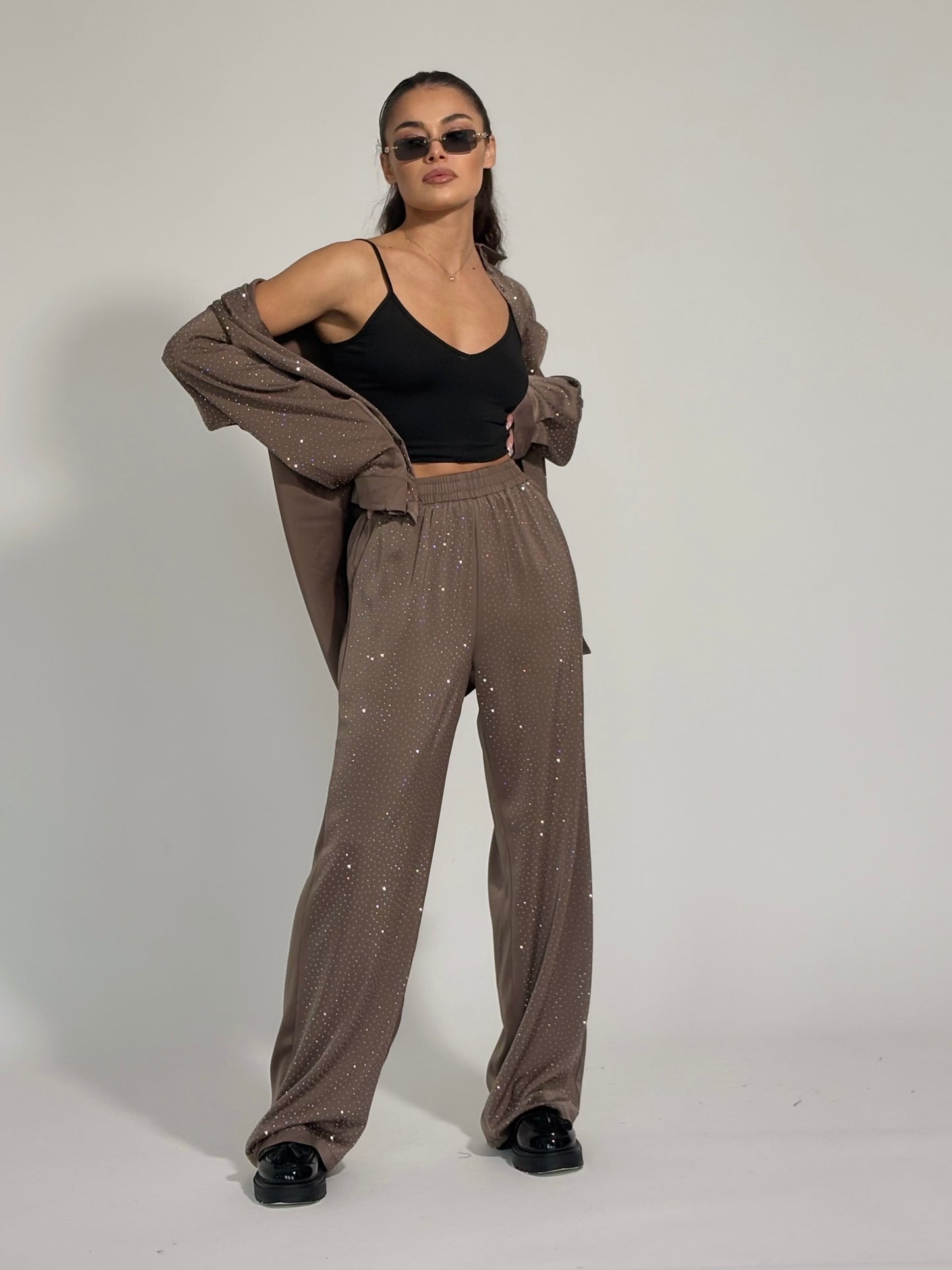 Сатенен комплект Ohara с камъни