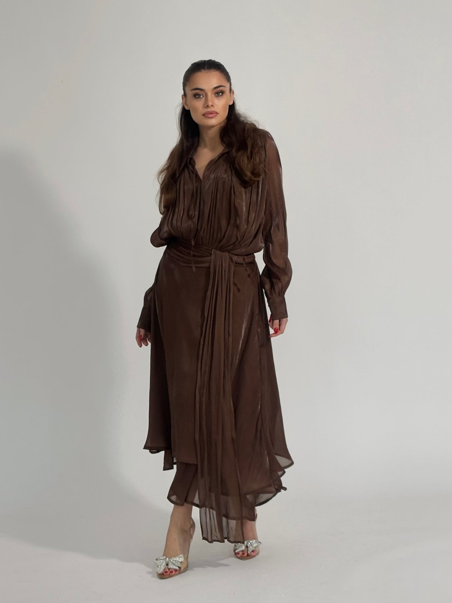 Rochie din satin Carmella