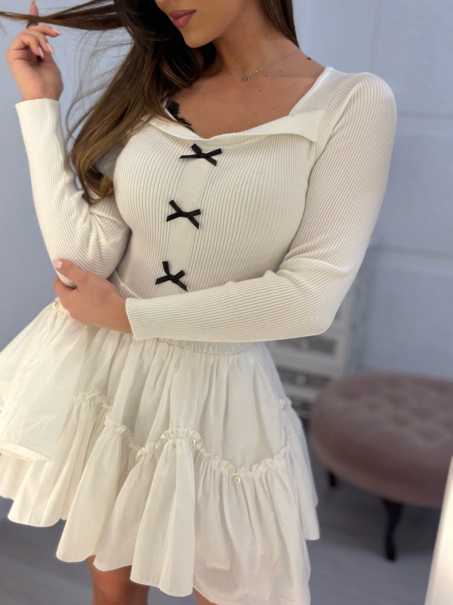 Блуза Little Princess с панделки и дантела