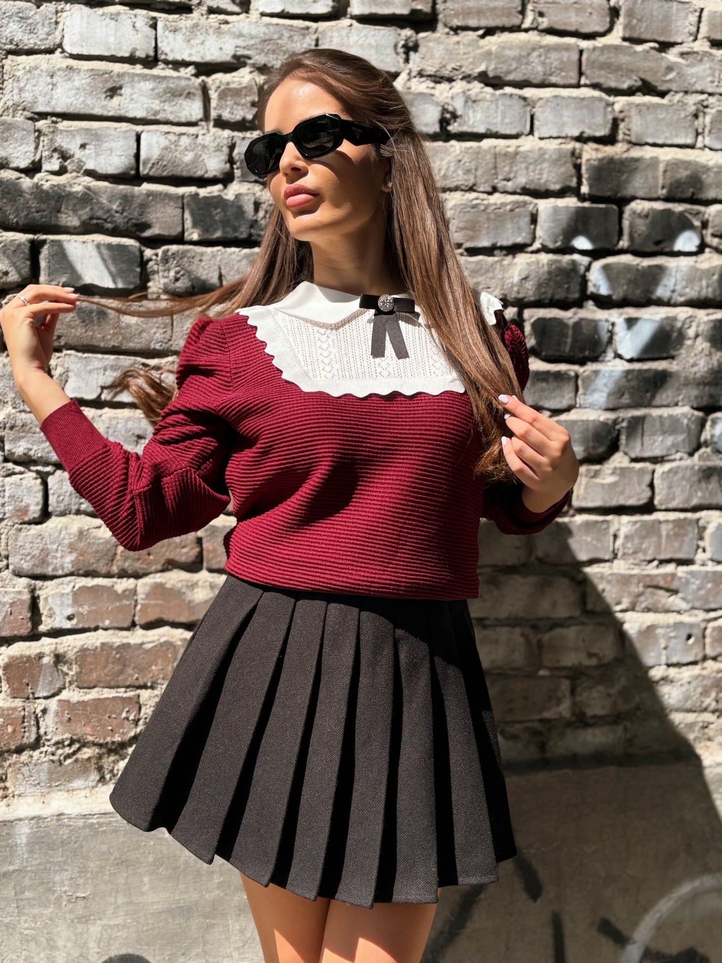 Блуза Shannan с яка и панделка