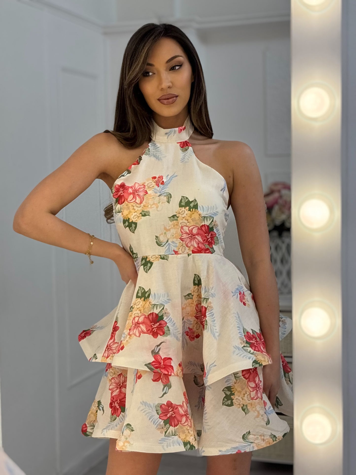 Darina dress with flowers