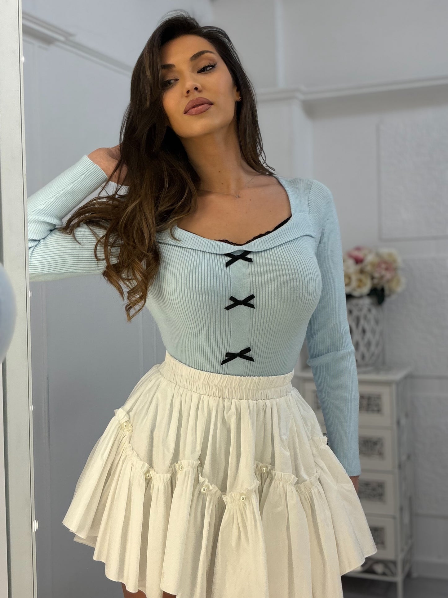 Блуза Little Princess с панделки и дантела
