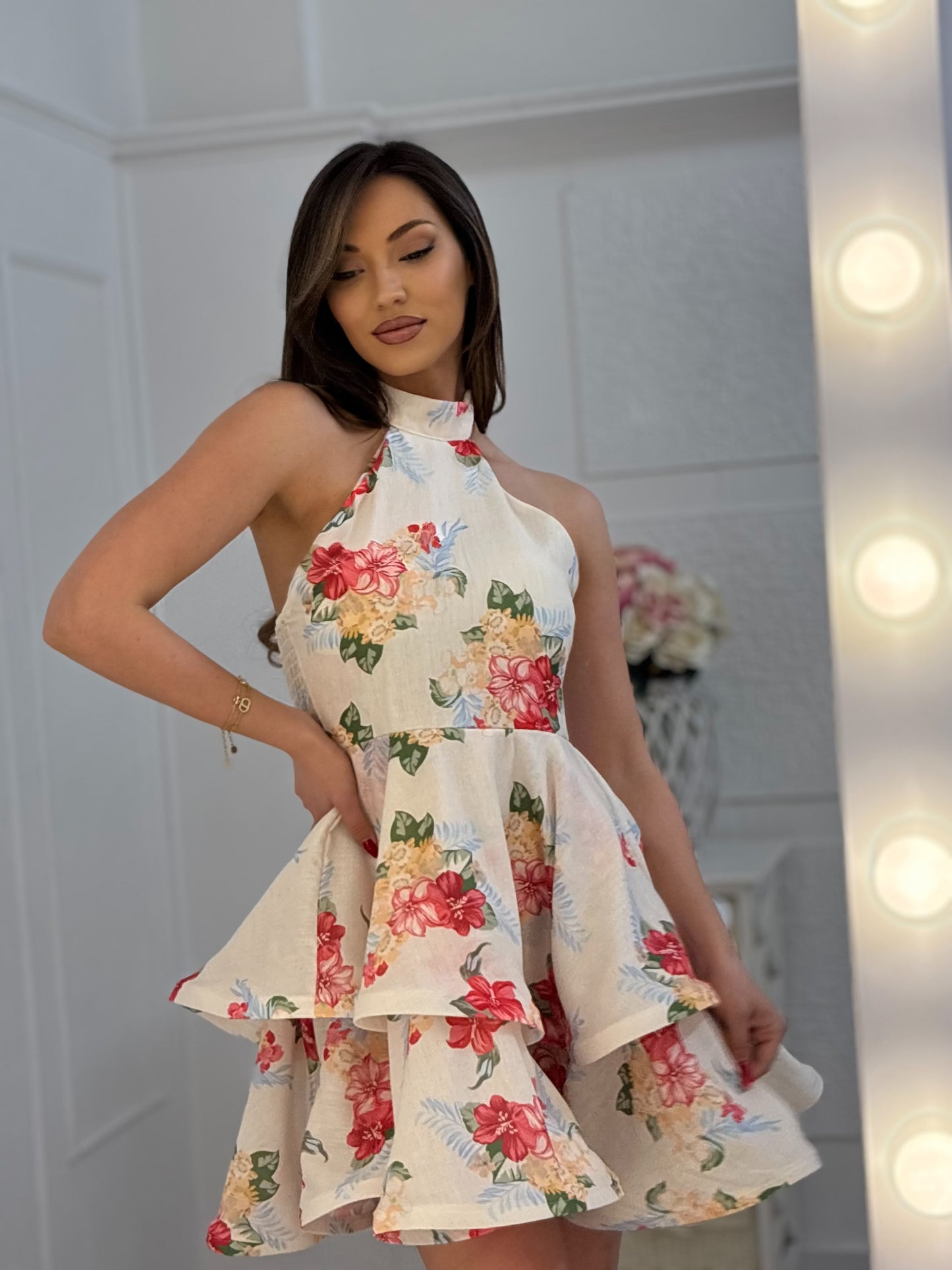 Darina dress with flowers
