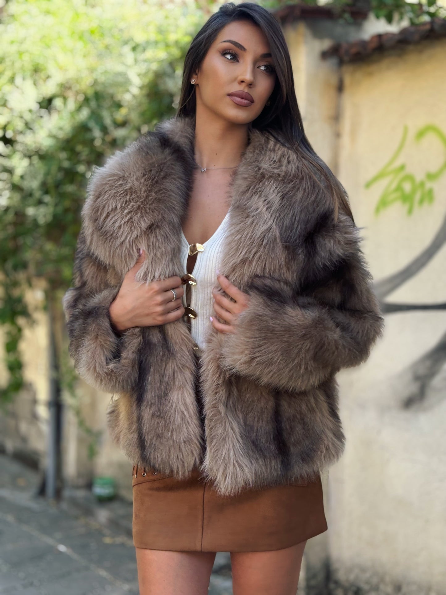 Палто с косъм Carlona