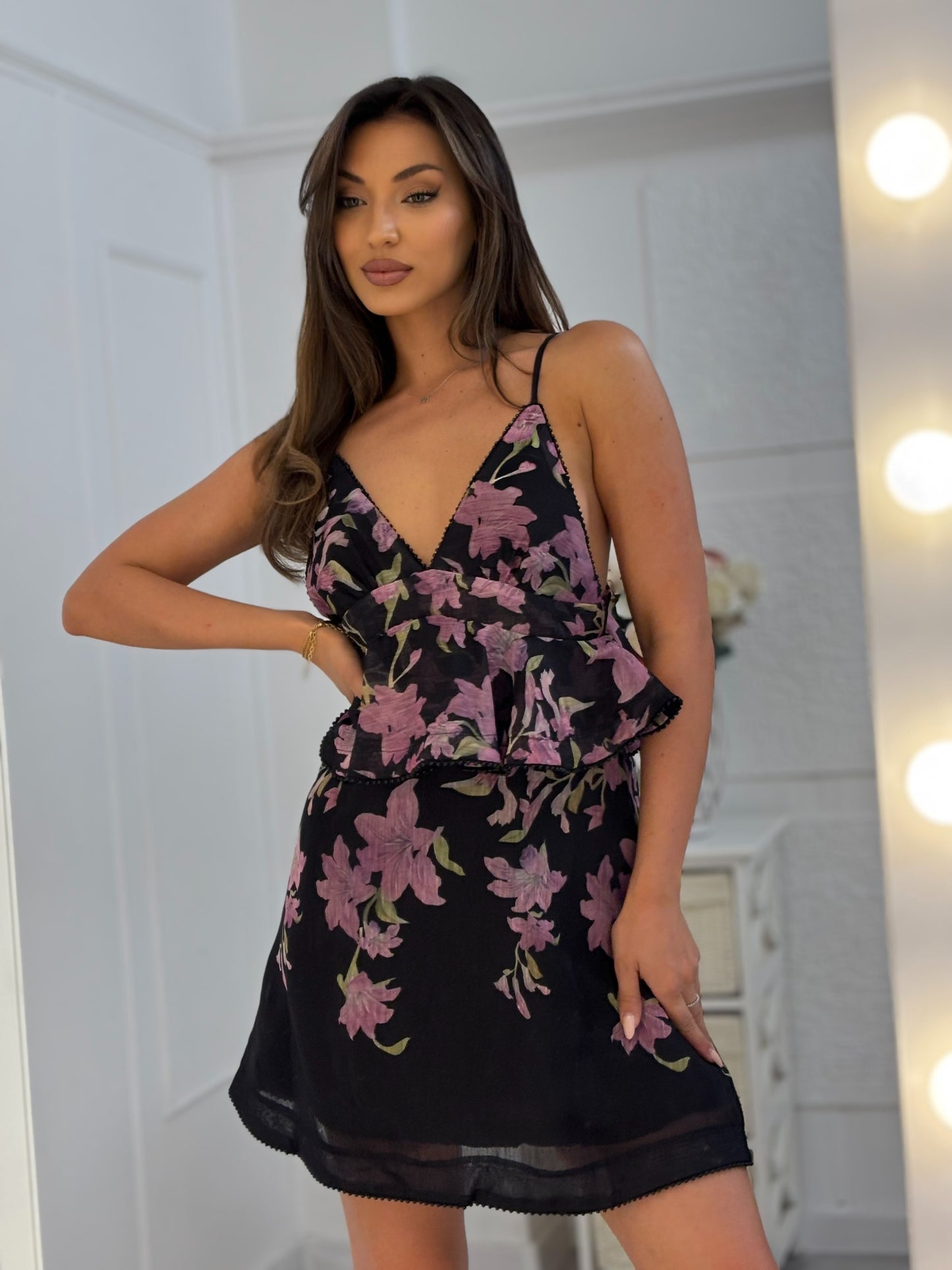 Рокля Lavander с цветя