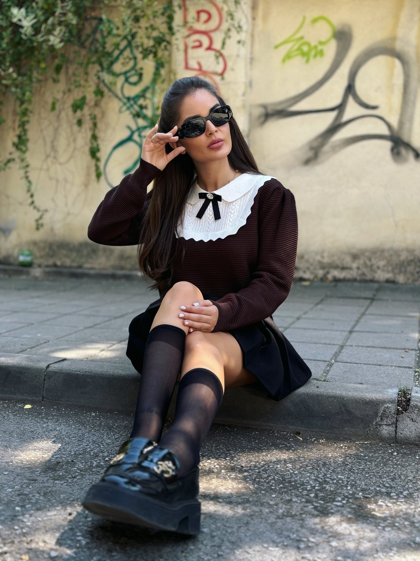 Блуза Shannan с яка и панделка