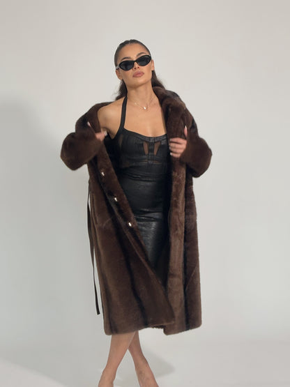 Палто от косъм Cruelly с колан