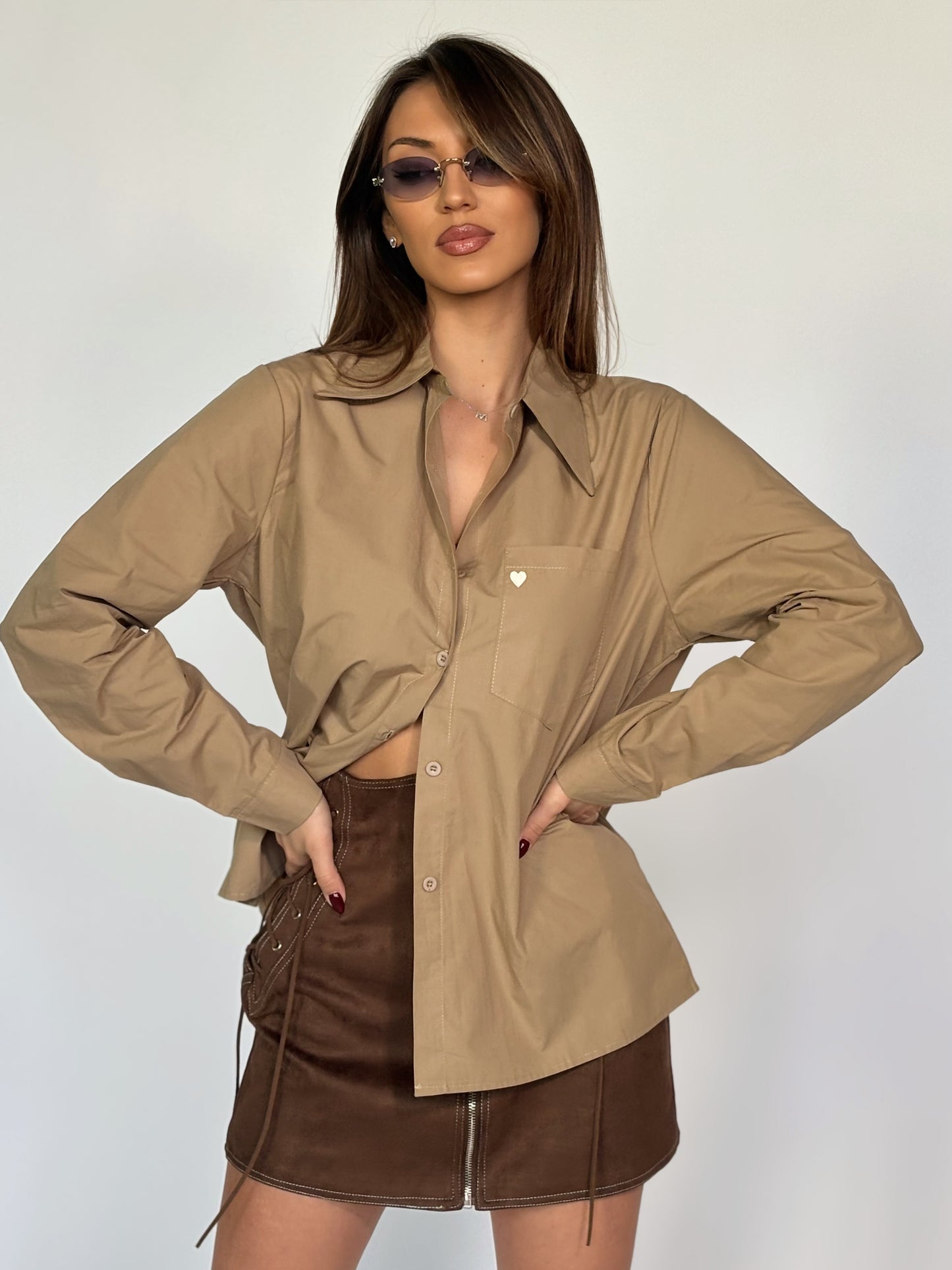 Оувърсайз риза Heart със сърце