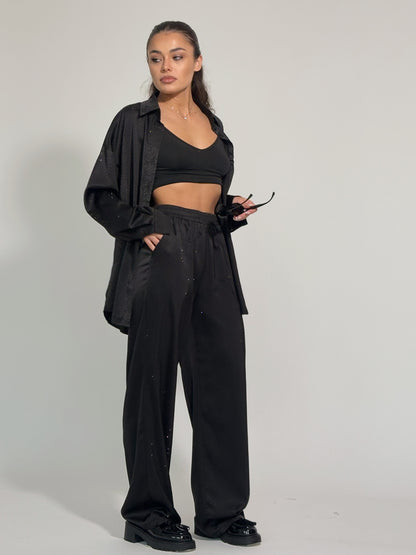 Сатенен комплект Ohara с камъни