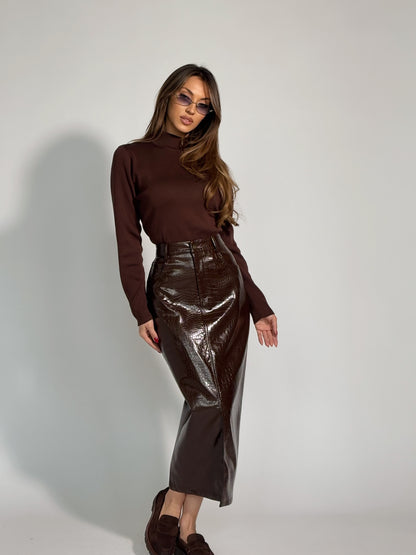 Миди пола от лак Vintage