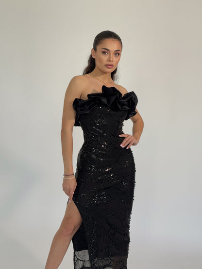 Рокля Arielle с пайети и харбали