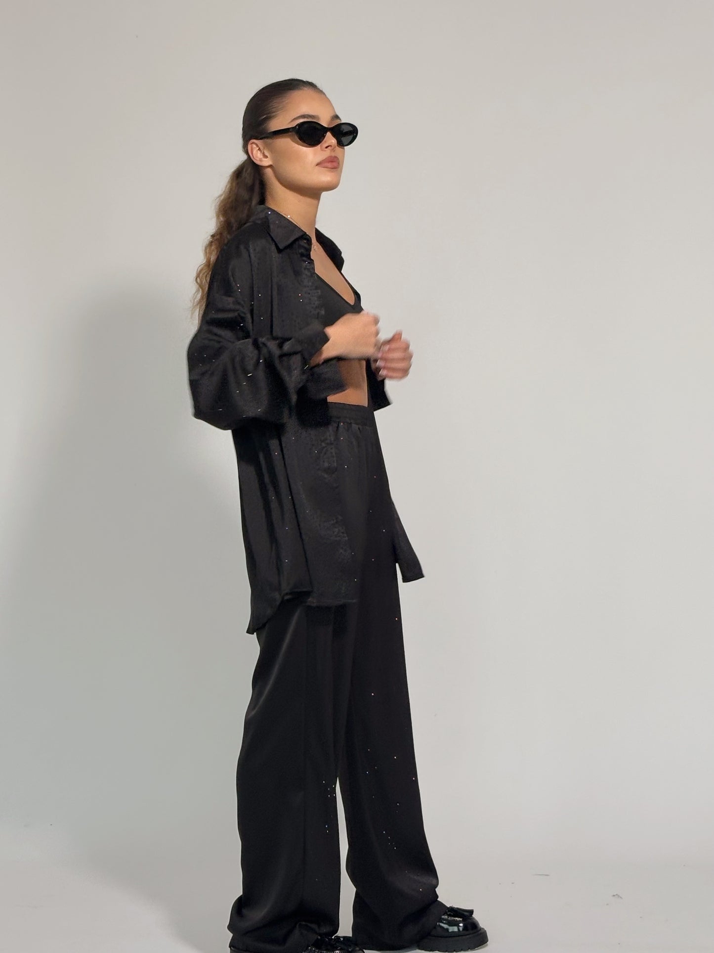 Сатенен комплект Ohara с камъни