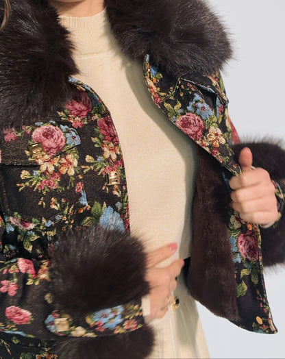 Яке Stellita с бродерия и пух