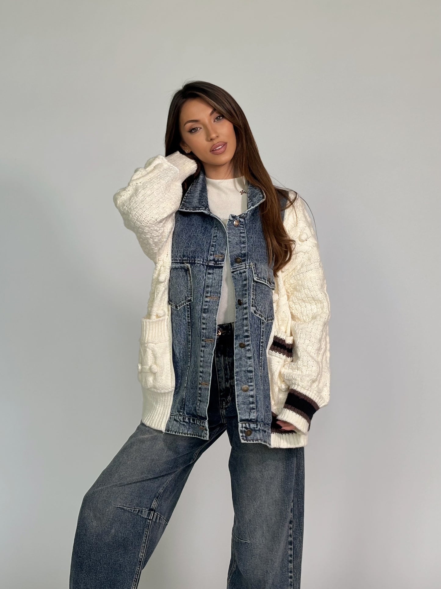 Жилетка с дънкови елементи Verina