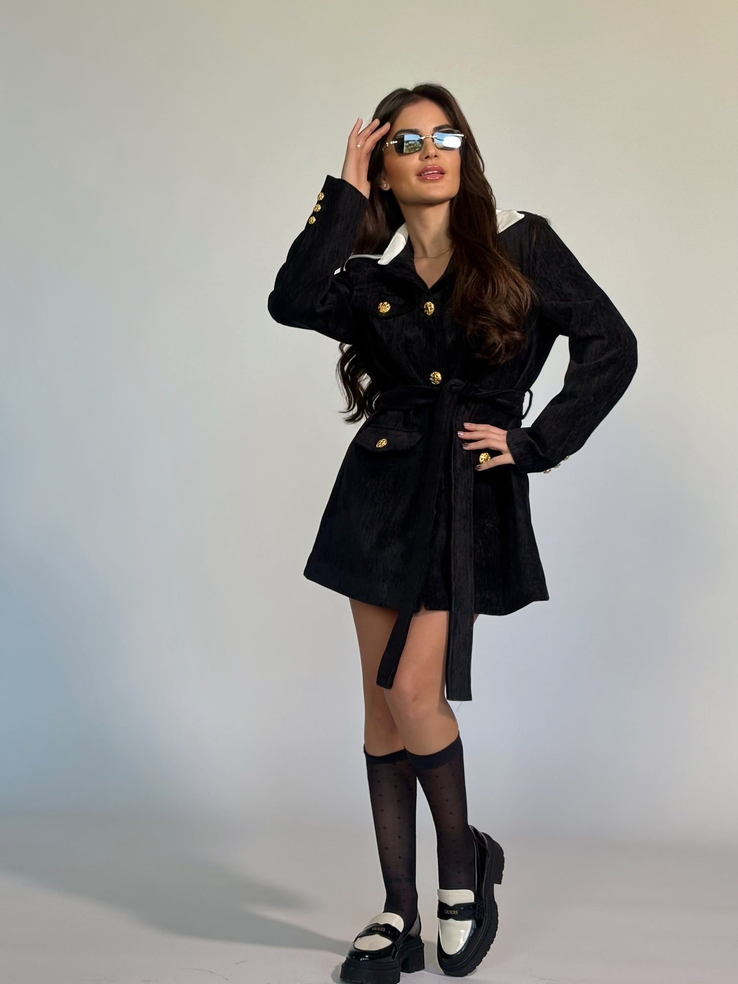 Рокля/сако Betti с колан и брошка