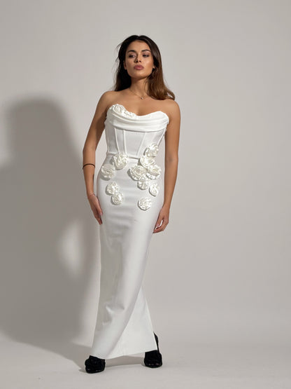 Бандажна рокля Emily с рози