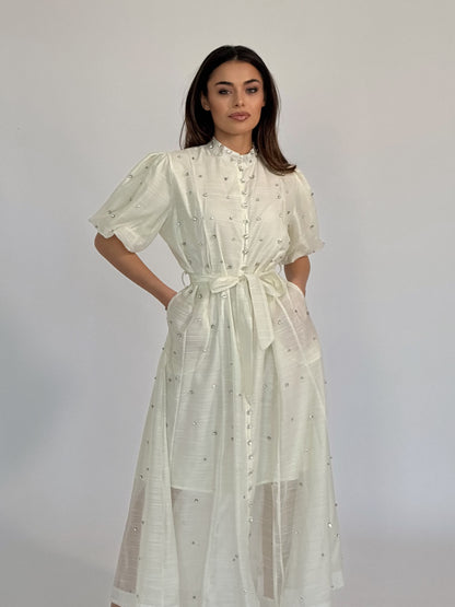 Rochie Carmen cu pietre