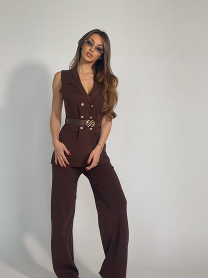 Комплект Radena от фино плетиво с колан