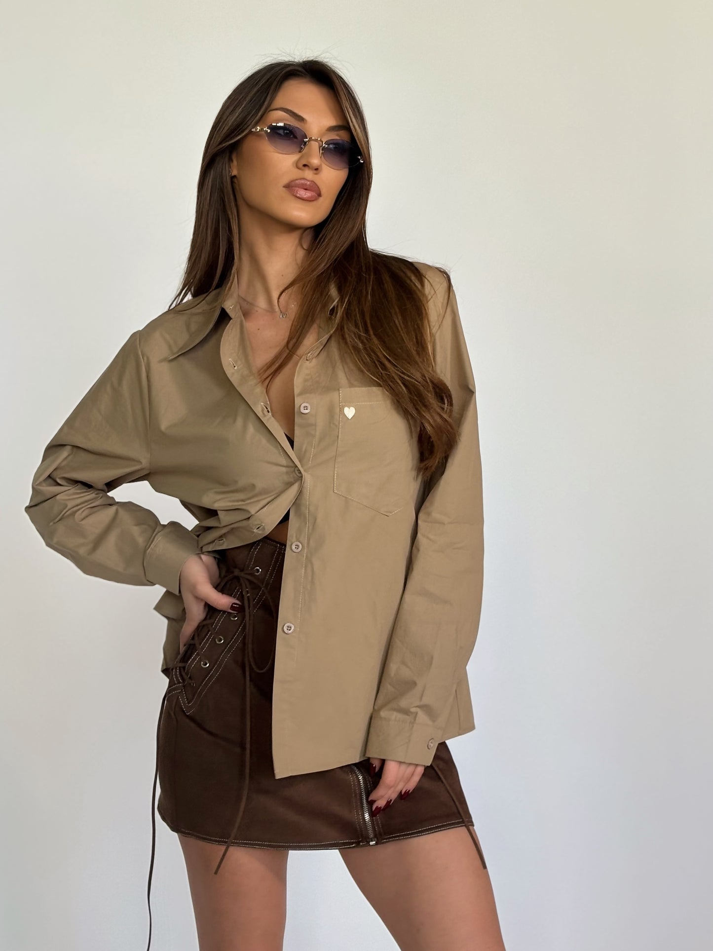 Оувърсайз риза Heart със сърце