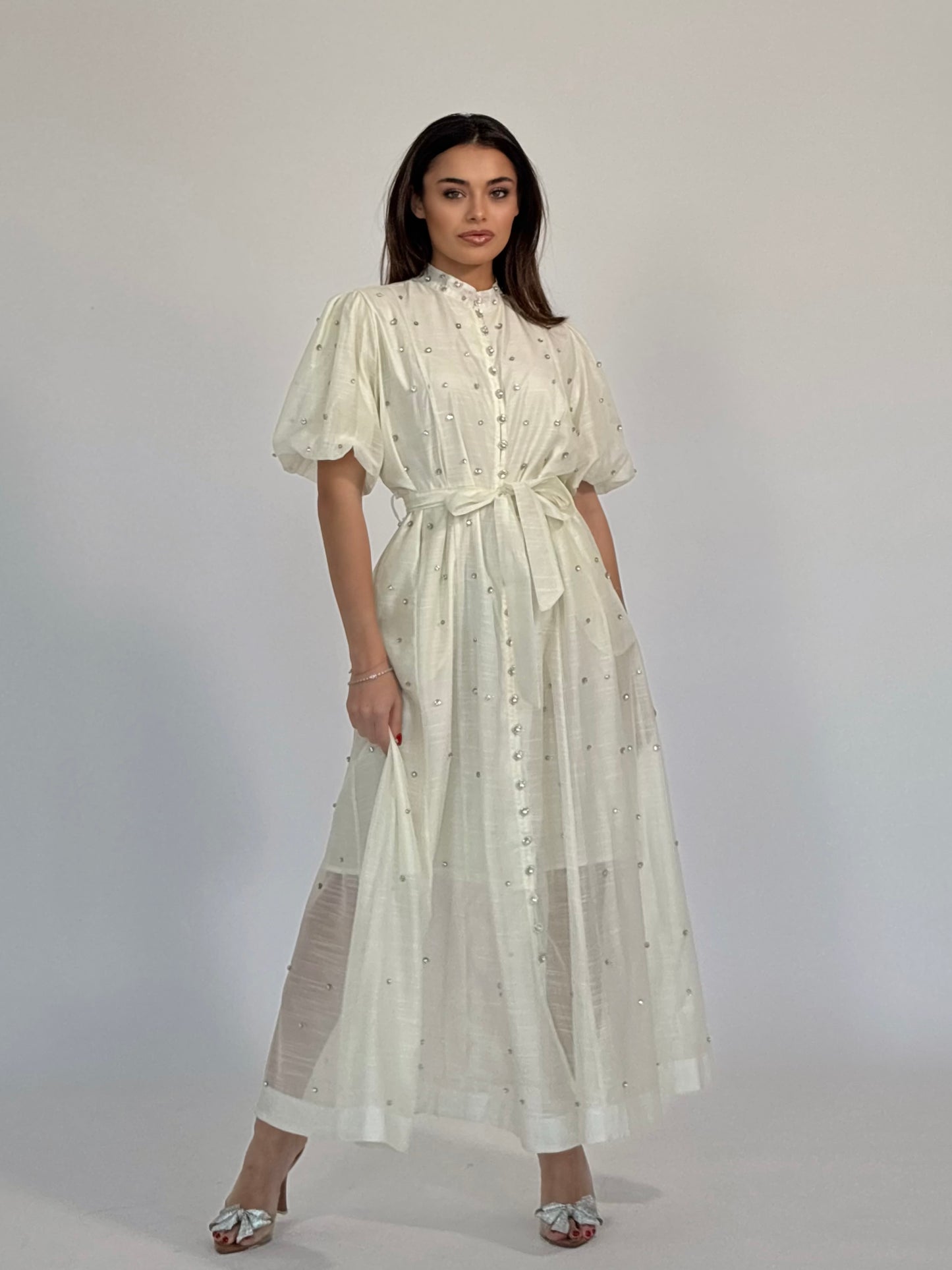 Rochie Carmen cu pietre
