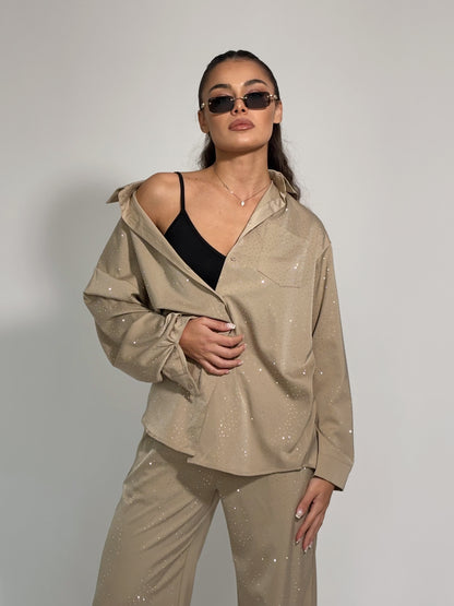 Сатенен комплект Ohara с камъни