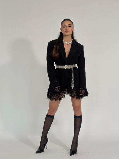 Блейзър Melisa с камъни и дантела