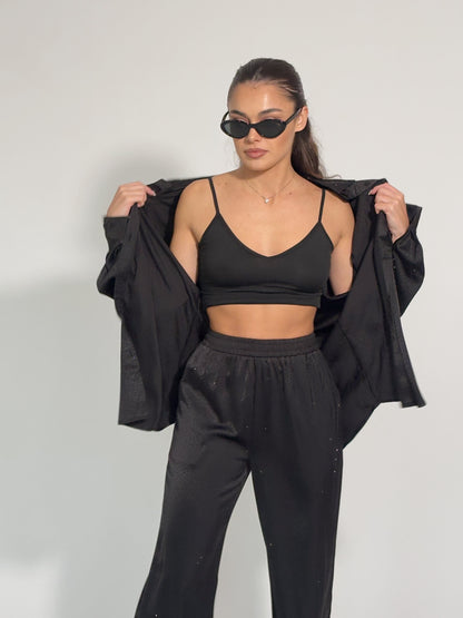 Сатенен комплект Ohara с камъни