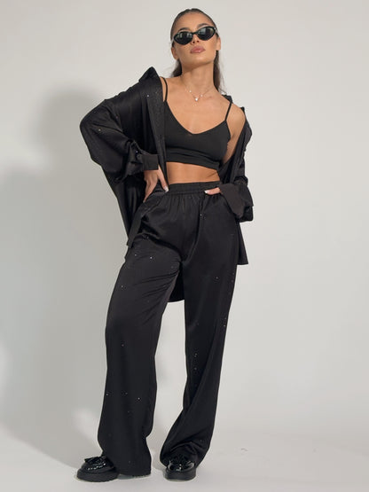 Сатенен комплект Ohara с камъни