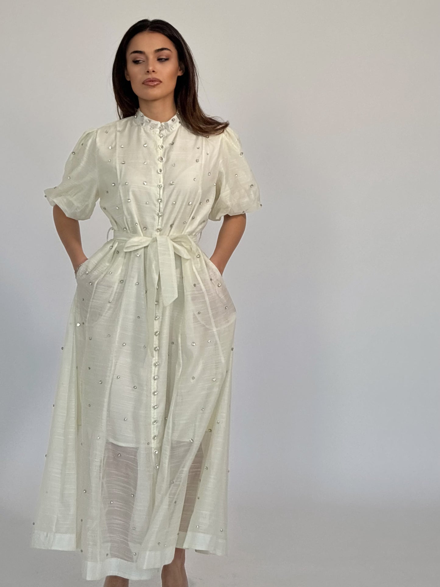 Rochie Carmen cu pietre