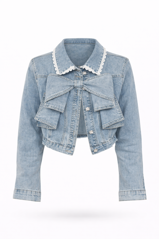 Дънково яке с панделка Unica