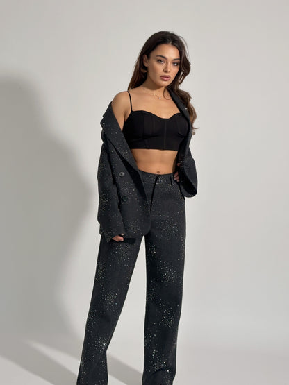 Костюм Viola с камъни и вълна