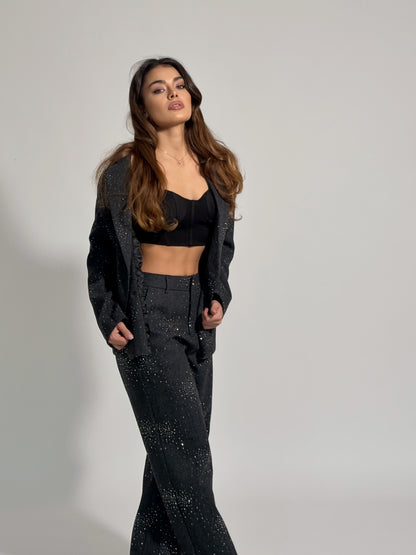 Костюм Viola с камъни и вълна