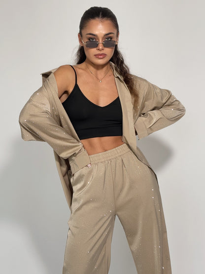 Сатенен комплект Ohara с камъни