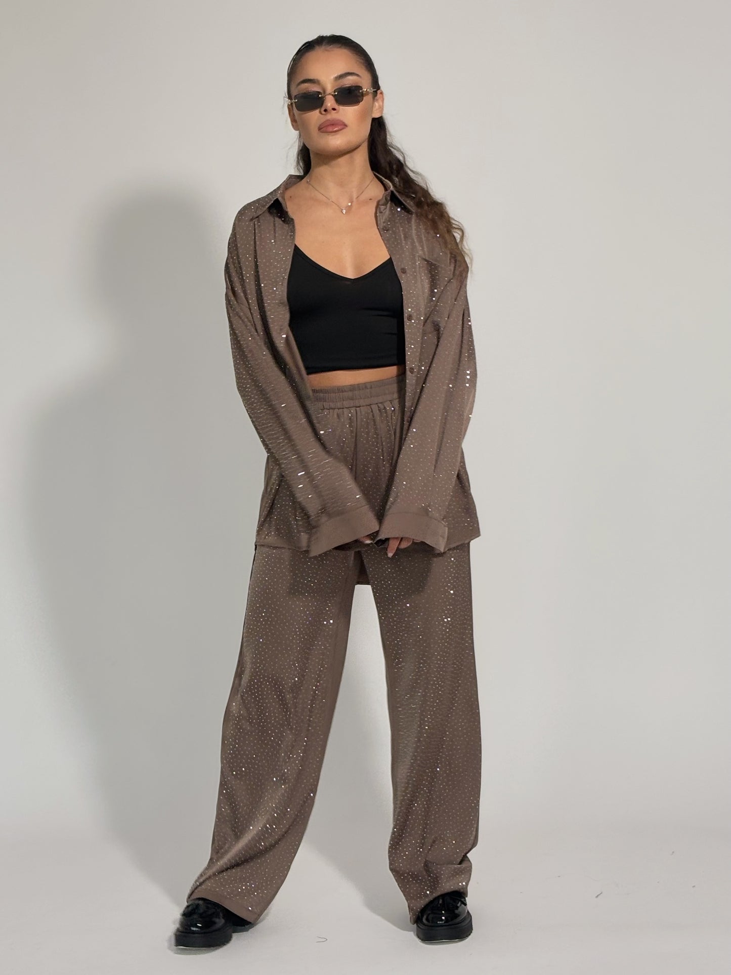 Сатенен комплект Ohara с камъни