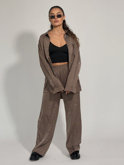 Сатенен комплект Ohara с камъни