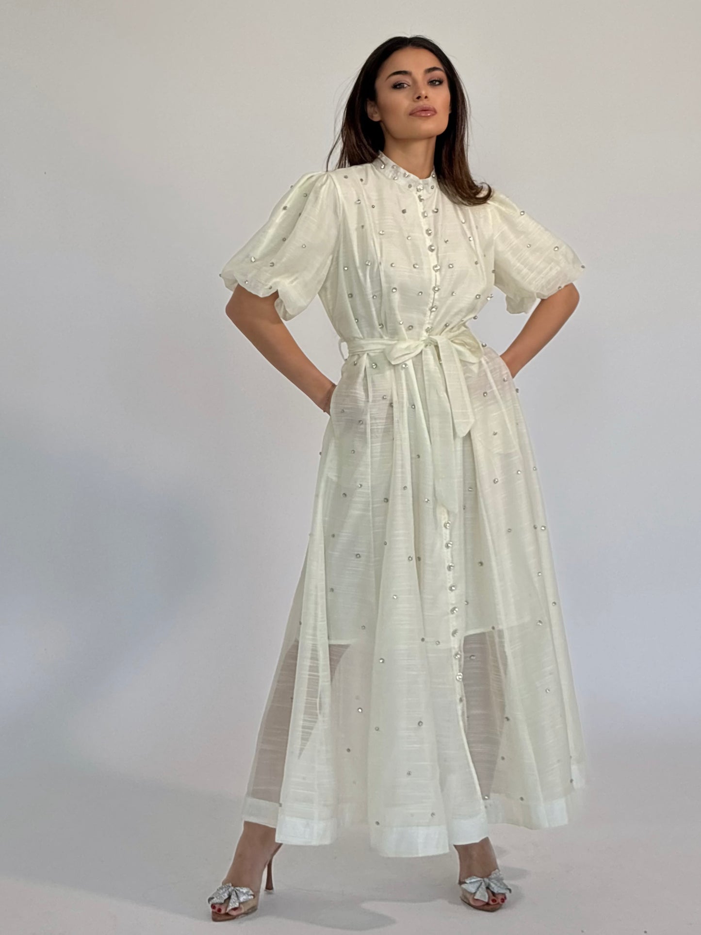 Rochie Carmen cu pietre