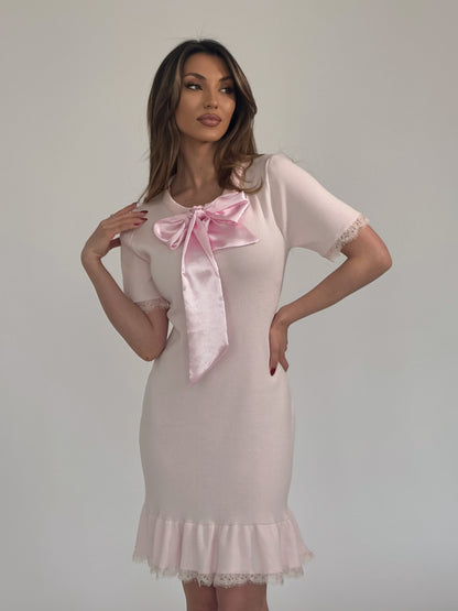 Verina dress with satin ribbon