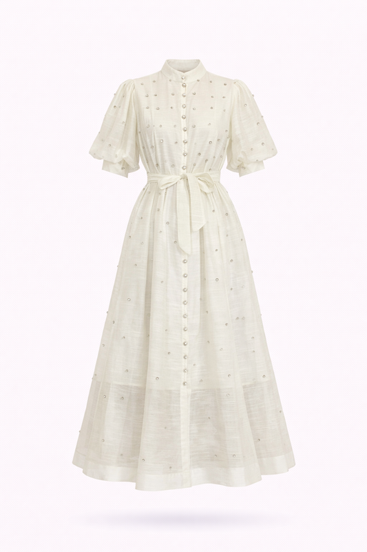 Carmen dress with stones