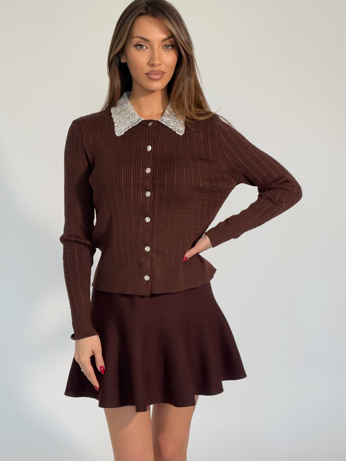 Жилетка Dorian с подвижна яка от мъниста