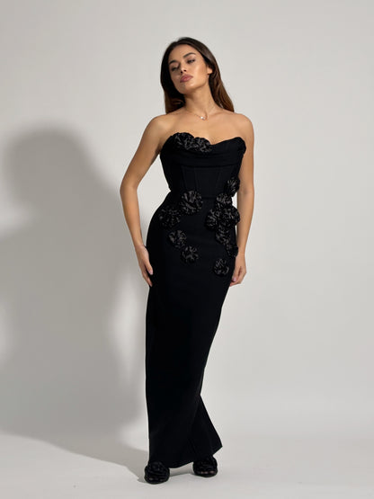 Бандажна рокля Emily с рози