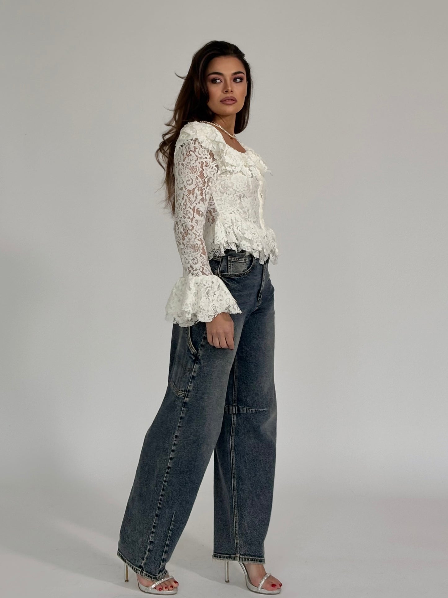 Дантелена блуза корсет Leyla