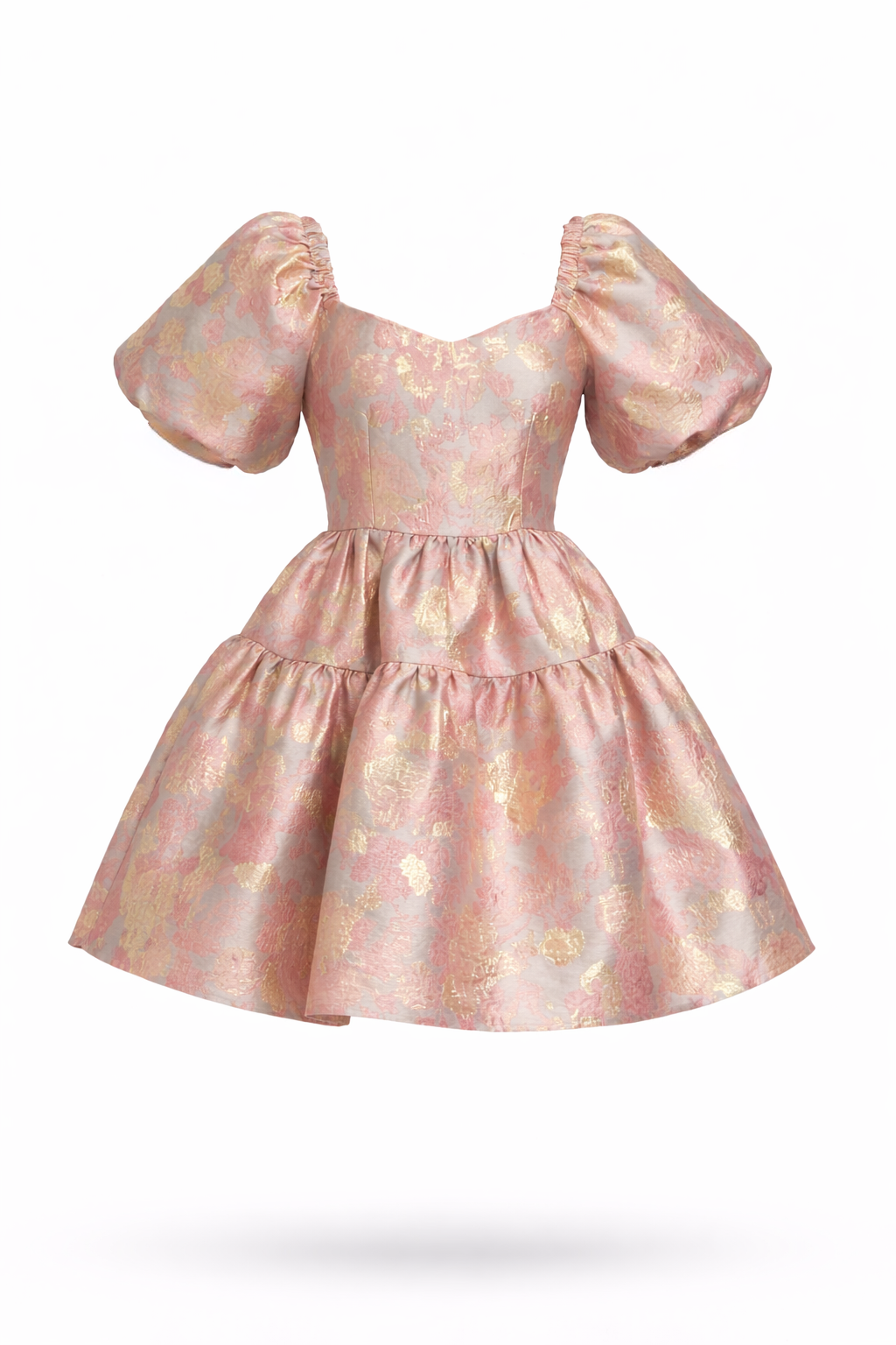 Glamour dress with gold effect