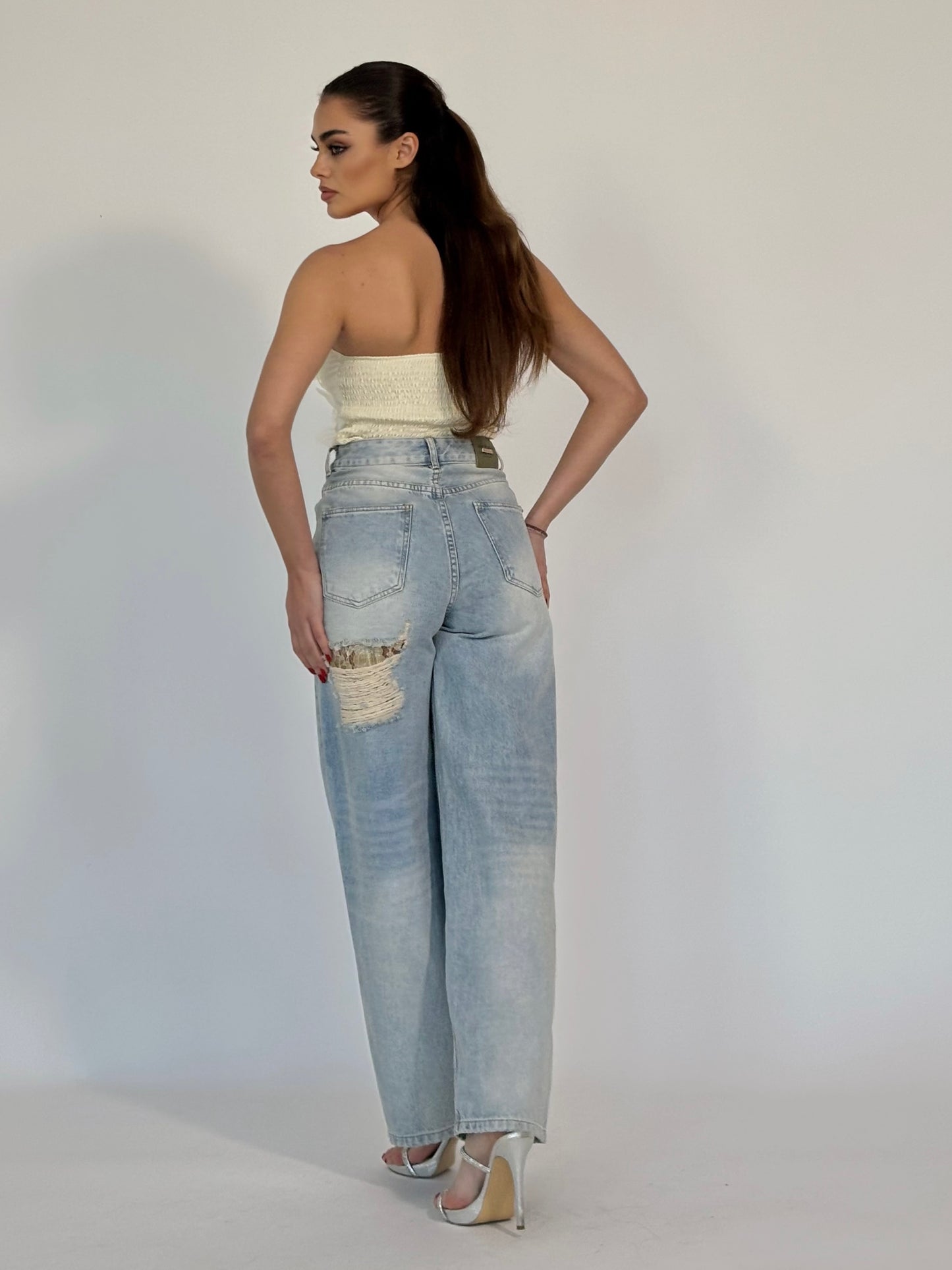 Дънки Vola с дантела