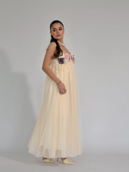 Rochie Vella din tul cu flori