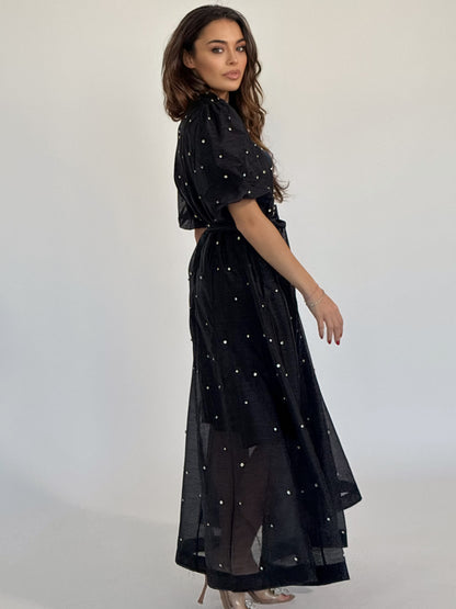 Rochie Carmen cu pietre