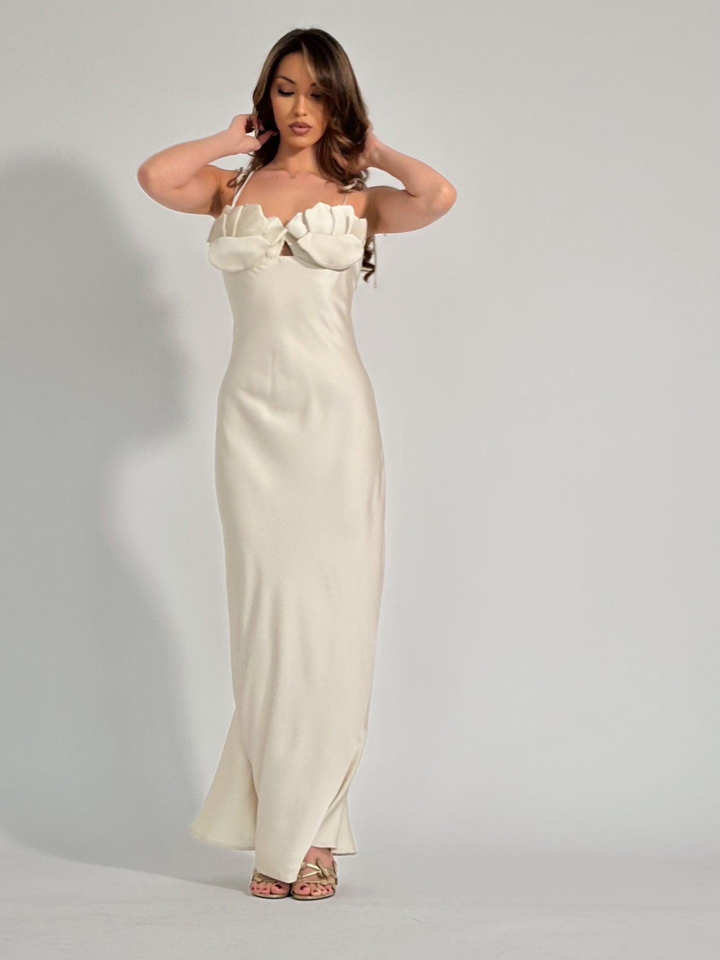 Сатенена рокля Dolchena