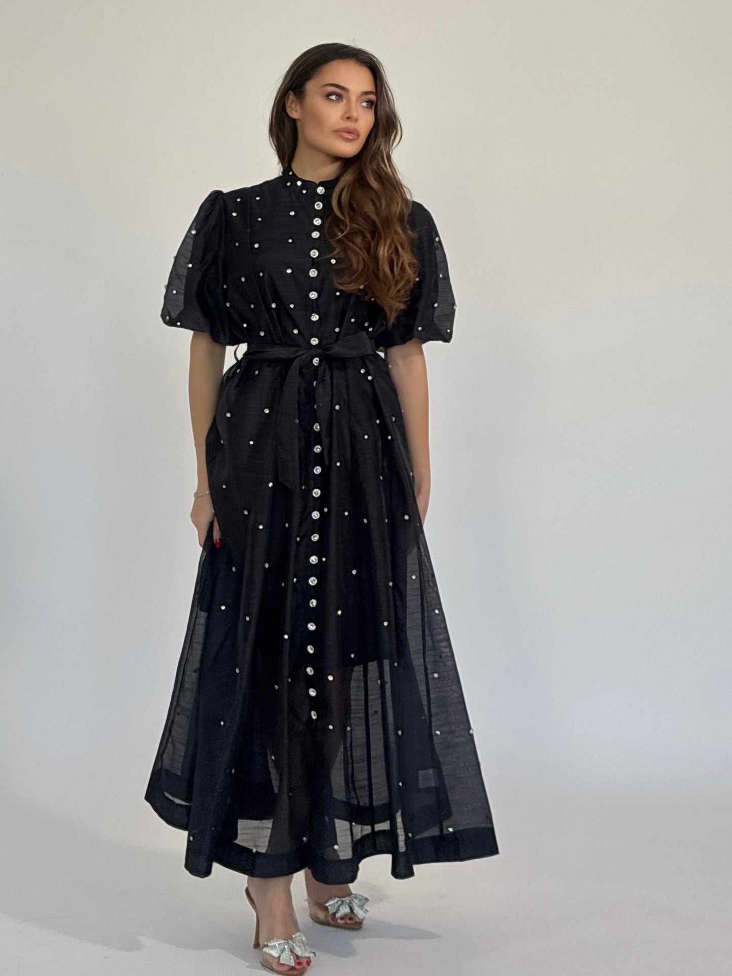 Rochie Carmen cu pietre