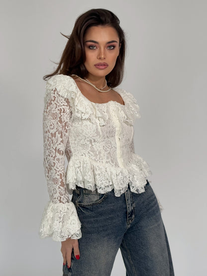 Дантелена блуза корсет Leyla