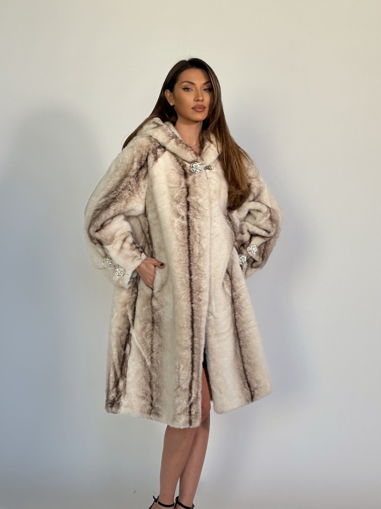 Палто с косъм Carolina